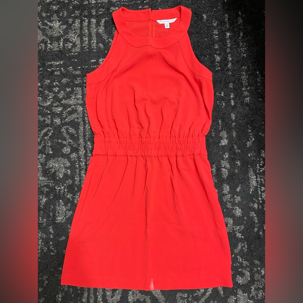 Red halter neck Southern Tide dress